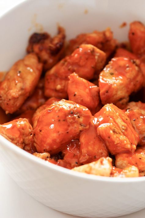 Buffalo Chicken Bites | Six Sisters' Stuff Healty Lunches, Chicken Bites Recipe, Buffalo Chicken Bites, Popcorn Chicken Recipe, Mushroom Recipes Healthy, Chicken Chunks, Six Sisters Stuff, Chicken Entrees, Popcorn Chicken