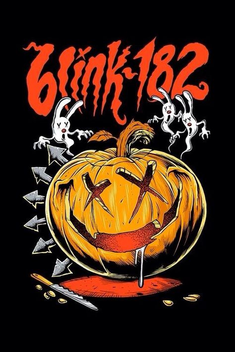 blink-182 Halloween artwork Blink 182 Halloween, Blink 182 Art, Blink 182 Poster, Blink 182 Logo, Rock Band Posters, Halloween Artwork, Band Wallpapers, Skateboard Design, What The Hell