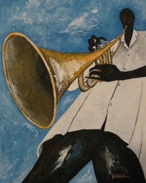 ORIGINAL AFRICAN AMERICAN JAZZ ART MUSICIAN TRUMPET MAN MUSIC PAINTING Jazz Art Paintings, Jazz Artwork, Jazz Painting, Arte Jazz, Jazz Art, Music Painting, Jazz Musicians, Arte Inspo, Ap Art