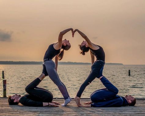 M+A | Acroyoga | Handstands on Instagram: “If you are reading this: We hope something good happens to you today. 🤍 Do you see a heart in this photo? If you do, drop a 💛 in the…”