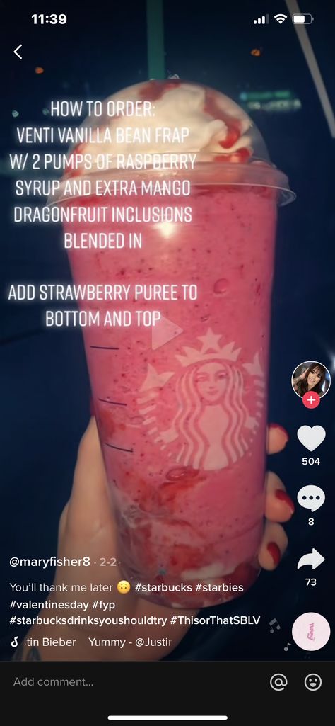 Aesthetic Starbucks, Starbucks Secret Menu Recipes, Starbucks Orders, Menu Recipes, Starbucks Secret Menu Drinks, Starbucks Secret, How To Order Starbucks, Starbucks Drink, Raspberry Syrup