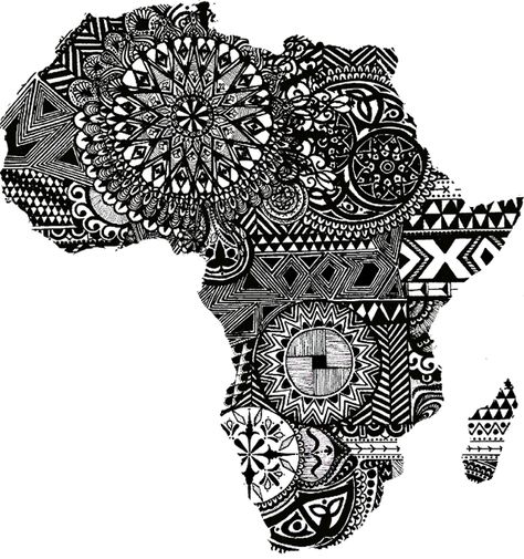 Africa composed of traditional and modern designs found throughout the continent. Designs include traditional Moroccan mosaics, Berber door details, shapes inspired by Egyptian lanterns, details found in modern Egyptian architecture, and more. Map Of Africa Tattoo, South African Tattoo Ideas, South African Tattoo, African Tattoo Ideas, Mask Draw, Africa Tattoo, Africa Tattoos, African Tattoo, Map Of Africa