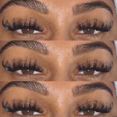 Mink Cat Eye Lash Extensions, Classic Wispy Lash Extensions, Wispy Hybrid Lash Extensions, Woc Makeup, Natural Fake Eyelashes, Eyelashes And Eyebrows, Lashes Fake Eyelashes, Lash Extensions Styles, Thick Brows