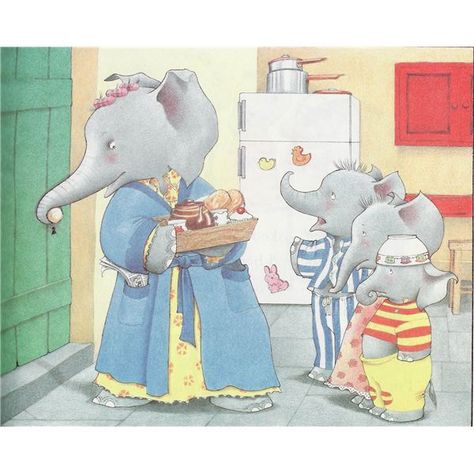 Preschool lesson on Mother's Day with the book "Five Minutes Peace" Peace Activities, Jill Murphy, Mothers Day Songs, Mother's Day Theme, Mother's Day Projects, Mother's Day Activities, Activities For Preschool, Cartoon Elephant, Childrens Books Illustrations