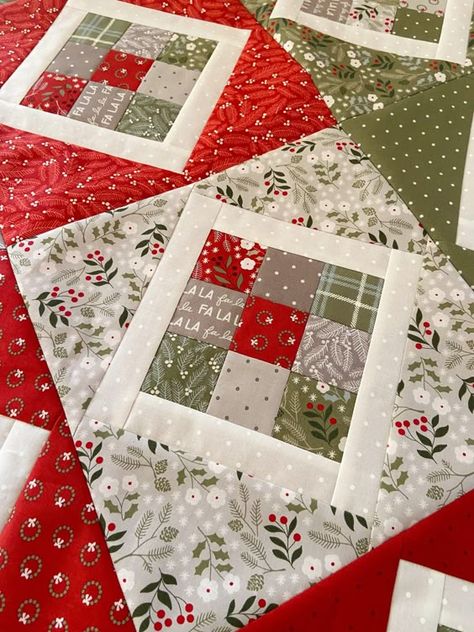 9-Patch Pivot: a Christmas top completed – Carried Away Quilting Cheater Quilt Fabric, Christmas Quilting Projects, Christmas Quilt Blocks, Big Block Quilts, 9 Patch Quilt, Christmas Quilting, Christmas Quilt Patterns, Nine Patch Quilt, Holiday Quilts