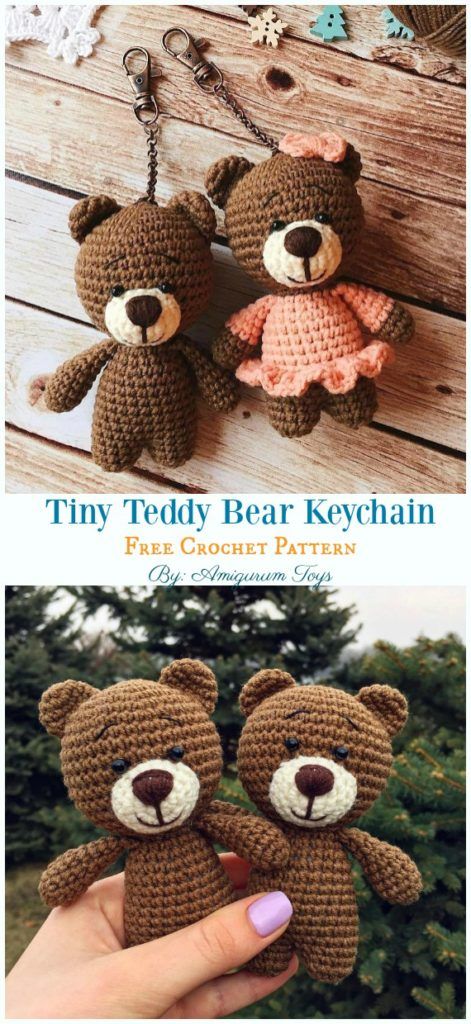 Teddy Crochet, Bear Patterns, Tiny Teddies, Doll Patterns Free, Crochet Toys Free, Crochet Teddy Bear Pattern, Confection Au Crochet, Pola Amigurumi, Crochet Animals Free Patterns