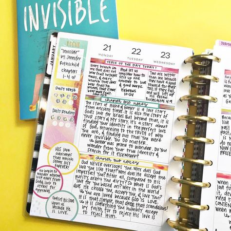 This week I used my Faith Warrior planner a little differently. Instead of sticking to the boxes set up vertically, I used them… Happy Planner Faith Layout Ideas, Happy Planner Faith, Journaling Topics, Faith Warrior, Organiser Ideas, Project Life Planner, Faith Planner, Bible Journaling For Beginners, Journal Topics