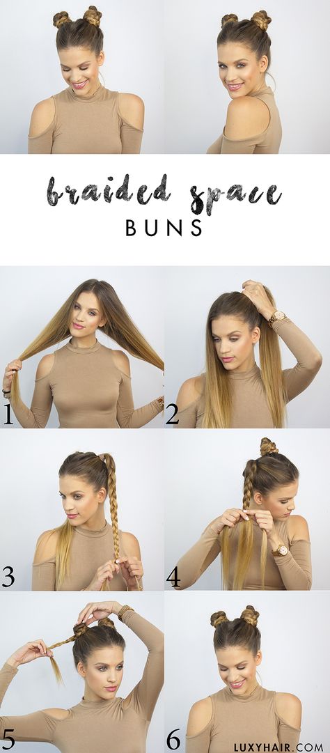 braided space bun back to school hairstyle Braided Space Buns, Girls School Hairstyles, Middle Hair, Cute Hairstyles For School, Top Knot Hairstyles, Easy Hairstyles For School, Space Buns, Heatless Hairstyles, Easy Summer Hairstyles