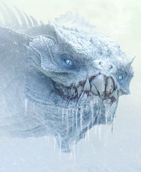 Viper Dragon, Atmospheric Perspective, Ice Monster, Snow Dragon, Snow Monster, Snow Animals, Mythical Creatures Fantasy, Ice Dragon, Dragon Sketch