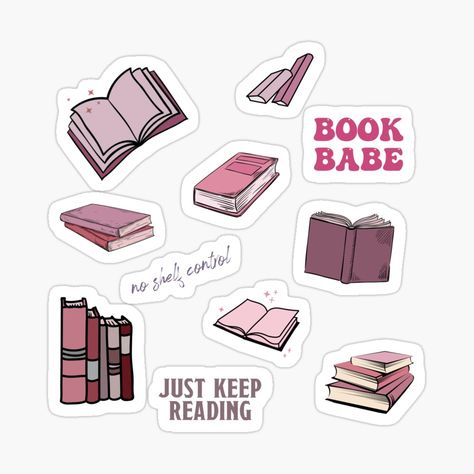 Bookish Doodles, Books Stickers, Kindle Stickers, Reading Motivation, Cake In A Jar, Bookish Merch, Lap Top, Books Quotes, Book Stamp