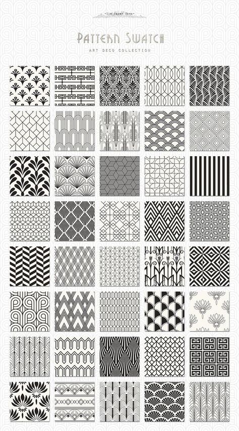 50+ Amazing Geometric Design Patterns - The Architects Diary Art Deco Desen, Black And White Patterns, Arte Doodle, Motif Art Deco, Tangle Patterns, Art Deco Pattern, Trendy Art, Mandala Design Art, Zentangle Patterns