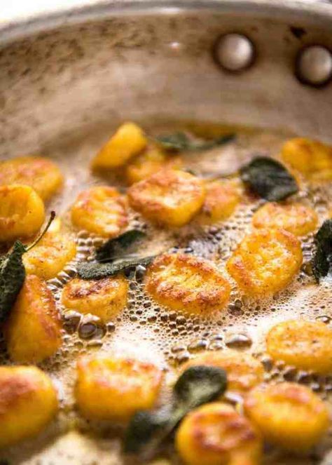 Gnocchi Recipes Homemade, Sage Butter Sauce, Pumpkin Gnocchi, Ricotta Gnocchi, Gnocchi Recipe, Sage Butter, Homemade Gnocchi, Recipetin Eats, Recipe Tin