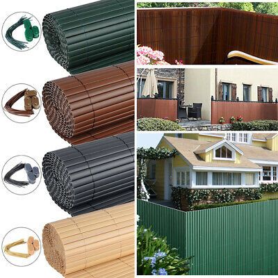 Garden Fence Covering Ideas, Fence Covering Ideas Privacy Screens, Fence Covering Ideas, Bamboo Screening Fence, Fence Cover, Franklin House, Rolled Fencing, Bamboo Roller Blinds, Pvc Garden