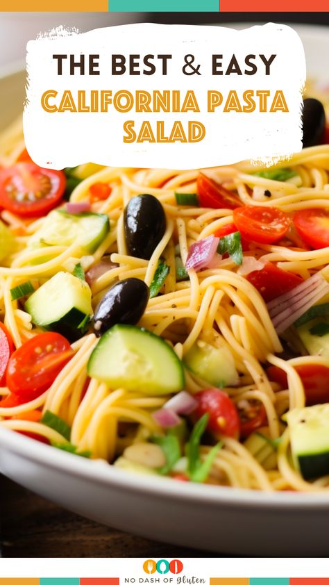 California Pasta Salad, California Pasta, California Salad, Picnic Salads, Summer Feast, Peach Pies, Suddenly Salad, Food Bites, Mediterranean Meals