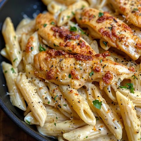 Crack Chicken Penne Chicken Penne Recipes, Chicken Penne Pasta, Penne Recipes, Penne Pasta Recipes, Chicken And Pasta, Chicken Penne, Easy Pasta Dishes, Cooking Chicken To Shred, Pasta Dinner Recipes