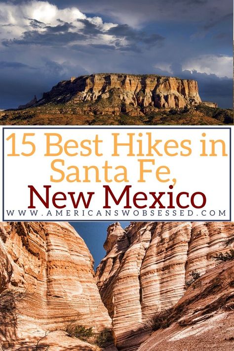 Santa Fe is a wonderful place to go hiking.  Santa Fe hiking trails are amazing.  This part of New Mexico is stunning and a great destination if you are looking to get out and explore nature.  There are so many great hikes in Santa Fe that you can do. Tattoo Mountains, New Mexico Photography, Mexico Road Trip, Sante Fe New Mexico, Mountains Quotes, New Mexico Travel, Mexico Bucket List, New Mexico Vacation, Mountains Tattoo