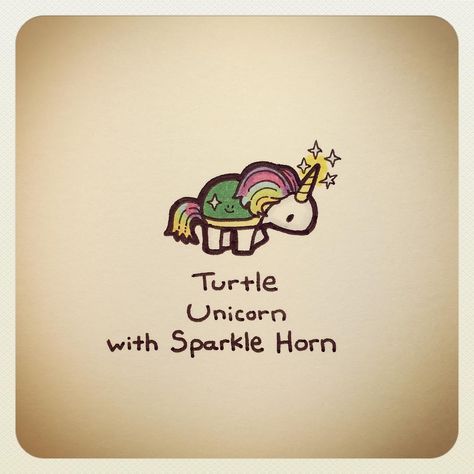 Turtle Unicorn with Sparkle Horn Turtle Wayne, Cute Turtle Drawings, Sheldon The Tiny Dinosaur, Kawaii Turtle, Cartoon Turtle, Turtle Drawing, Turtle Love, Turtle Art, Cute Turtles