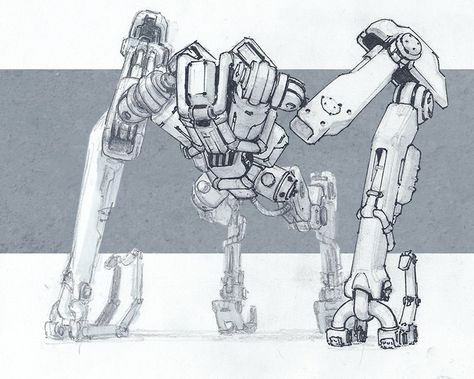 Mech Sketch, Nikolay Georgiev on ArtStation at https://www.artstation.com/artwork/mngY Sci Fi Comic Art, Mech Sketch, Robot Design Sketch, Bat Skeleton, Animation Anime, Mechanical Art, Cool Robots, Arte Robot, Art Animation