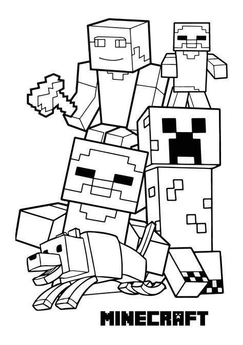 Minecraft Printables, Birth Colors, Minecraft Coloring Pages, Boy Coloring, Lego Minecraft, Coloring Pages For Boys, Easy Coloring Pages, Cartoon Coloring Pages, Color Worksheets