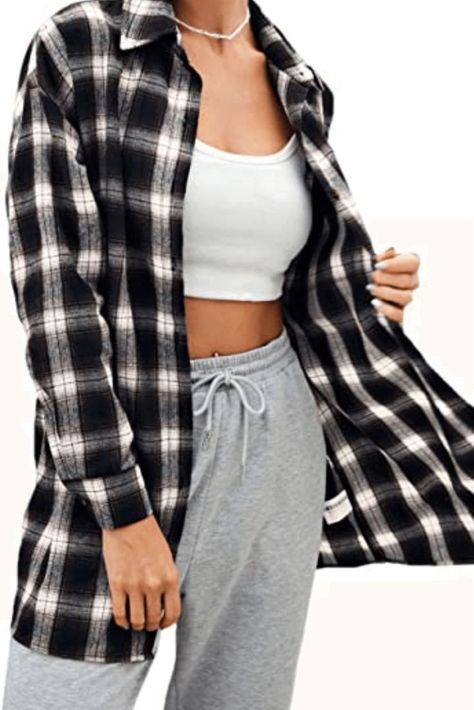 Sweatpants outfit you’ll love to wear #stylishotfits#autumnoutfits #outfitsideas#basics#falloutfits Ways To Style Sweatpants, What To Wear With Sweatpants, How To Wear Sweatpants, Cute Sweatpants Outfit, Sweatpants Outfits, Oversized Long Sleeve Shirt, Cute Sweatpants, Sweatpants Women, Flannel Outfits