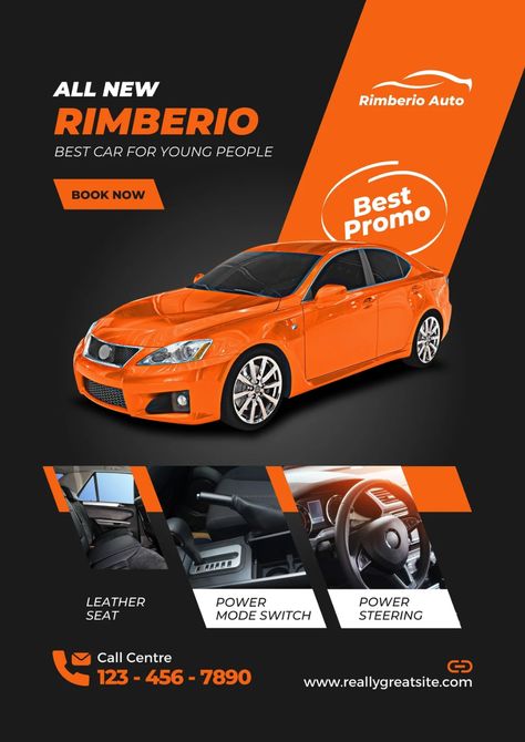 Templates Dealership Ads, Promotion Flyer, Car Advertising Design, Custom Flyers, Graphics Design Ideas, Desain Editorial, Flyer Printing, Publicidad Creativa, Business Cards And Flyers