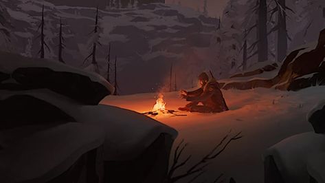 Thanks to a new developer diary, we now know more about the upcoming fourth episode of The Long Dark's Wintermute story mode The Long Dark Aesthetic, Campfire Concept Art, The Long Dark Game Aesthetic, Fire Shading, Fantasy Campfire, Mountain Pixel Art, Dark Fantasy Background, Apocalypse Items, The Long Dark