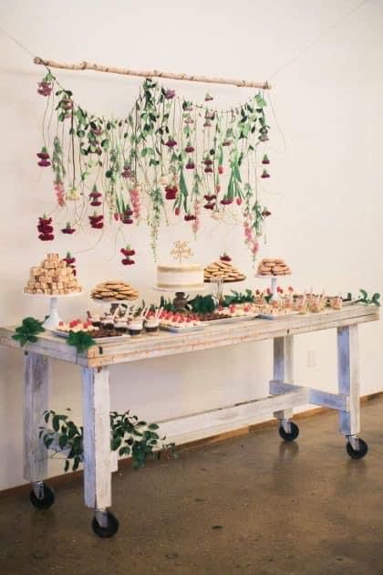 Secret Garden Dessert Table, Flowers Theme Wedding, Diy Garden Party Table, Garden Themed Dessert Table, Flower Themed Table Decor, Cute Dessert Table Ideas, Petals And Prosecco Shower Theme, Diy Wildflower Birthday, Wedding Decor Garden Theme