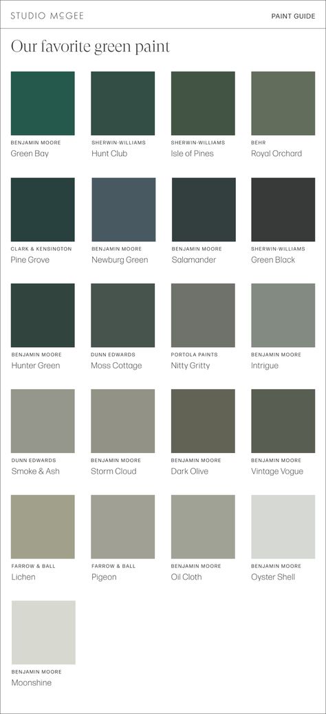 Dark Green With Grey, Dark Green Colors Palette, Shades Of Green Interior, Green Paint With Blue Undertones, Dark Grey Green Paint, Dark Green Grey Paint Color, Small Apartment Paint Colors, Dark Grey Green Paint Color, Grey Paint With Green Undertones