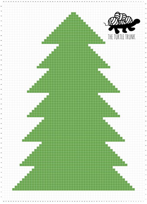 Crochet Advent Calendar - Tree Wall Hanging Free Crochet Pattern The Turtle Trunk Crochet Advent Calendar, Christmas Tree Crochet, Advent Calendar Pattern, Flat Christmas Tree, Tree Wall Hanging, Unique Cross Stitch, Cross Stitch Tutorial, Christmas Crochet Pattern, Merry Christmas Ya Filthy Animal