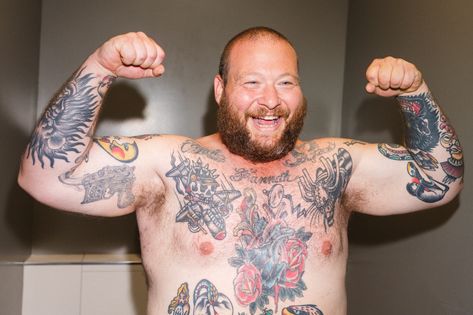 Action Bronson, Muscular Development, Rowing Machine, Celebrity Chefs, Grand Slam, S Tattoo, Guys Be Like, Tattoo Style, Chef