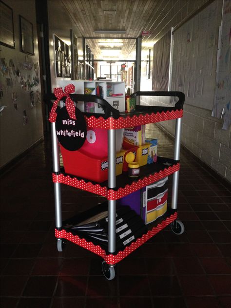 Teacher Cart Decorating Ideas, Teacher Utility Cart, Traveling Teacher Cart Organization, Mobile Teacher Cart, Mobile Classroom Cart Traveling Teacher, Teaching From A Cart, Traveling Teacher Cart, Teacher Cart Organization, Teacher Carts Organization