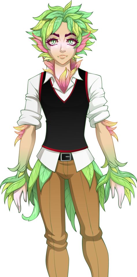 Plant boy by sparks220stars on DeviantArt Plant Character Design Male, Monstrous Humanoid, God Oc, Hero Ideas, Zombie Birthday Parties, Male Ocs, Plant Monster, Alien Plants, Zombie Birthday