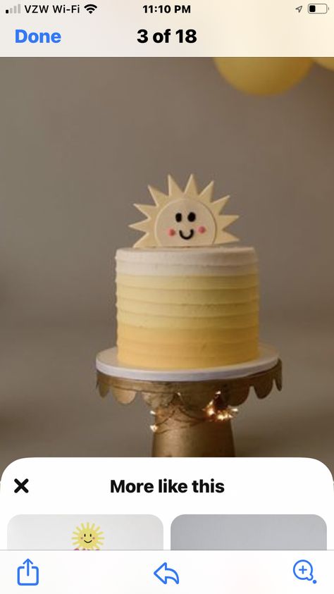 Sun Birthday Theme Ideas, Halfway Around The Sun Cake, Boho First Trip Around The Sun Cake Smash, Sun Theme Smash Cake, Sunshine Themed Cake, Here Comes The Sun Cake Ideas, Sun Smash Cake 1st Birthdays, Here Comes The Son Cake Ideas, Here Comes The Sun Baby Shower Cake