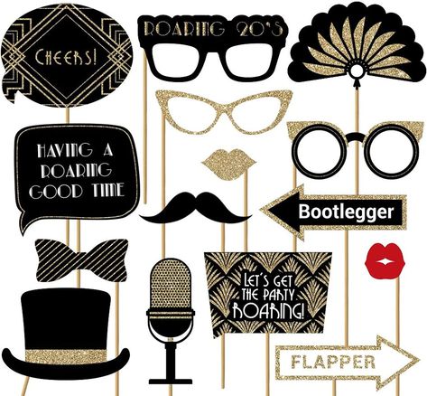 Roaring 20s Photo Booth, 20s Photo Booth, Roaring 20s Party Decorations, Roaring 20s Birthday Party, 20s Party Decorations, Roaring 20s Birthday, Gatsby Party Decorations, Great Gatsby Themed Party, Great Gatsby Theme