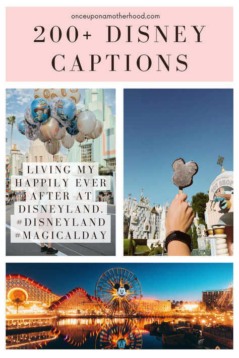 200+ Disneyland Captions for Instagram and social media. These are magical Disney Captions, including fun facts and magical fairy dust sprinkled throughout to make it easy to caption your magical Disneyland memories! Disneyland quotes and magical ideas help you feel inspired every time you see your Disneyland memories. Disney Magical Quotes, Disneyland Captions For Instagram, Disneyland Captions, Disney Captions Instagram, Disneyland Quotes, Countdown Quotes, Disney Countdown, Magical Quotes, Magic Quotes