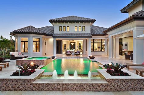 Casa Katrina features Mediterranean-inspired luxury in Naples, Florida Luxury Mediterranean Homes, Mediterranean Mansion, Mediterranean Luxury, House Plans With Pictures, Mediterranean House Plan, Mediterranean Interior, Mediterranean House Plans, Mediterranean House, Mediterranean Architecture