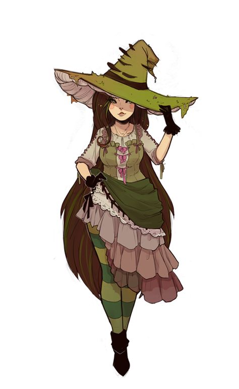 missusruin: “Outfit commission for artificiallyawakeart. A dnd witch named Sage. ” Kunstjournal Inspiration, Monster Anime, Witch Drawing, Witch Characters, Character Design Cartoon, Witch Design, Witch Costume, Poses References, Arte Sketchbook