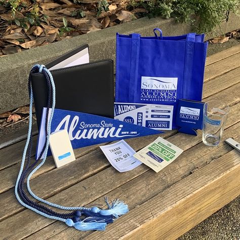 SSU Alumni Link - Grad Box 2018 Induction Ceremony Ideas, Alumni Engagement, Graduation Cords, Alumni Events, Alumni Association, Swag Bag, School Gifts, Gifts