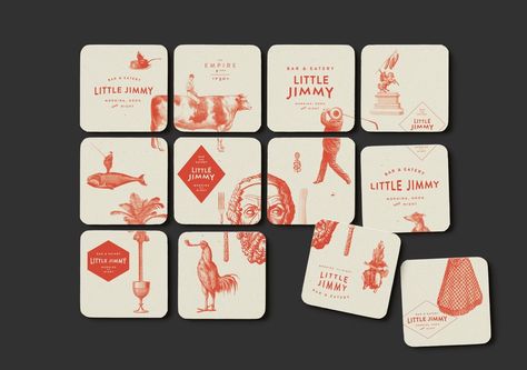 Little Jimmy Bar & Eatery Bar Restaurant Design, Architecture Restaurant, Restaurant Identity, Menue Design, Design Café, Collateral Design, Visual Identity Design, Hotel Branding, Education Design