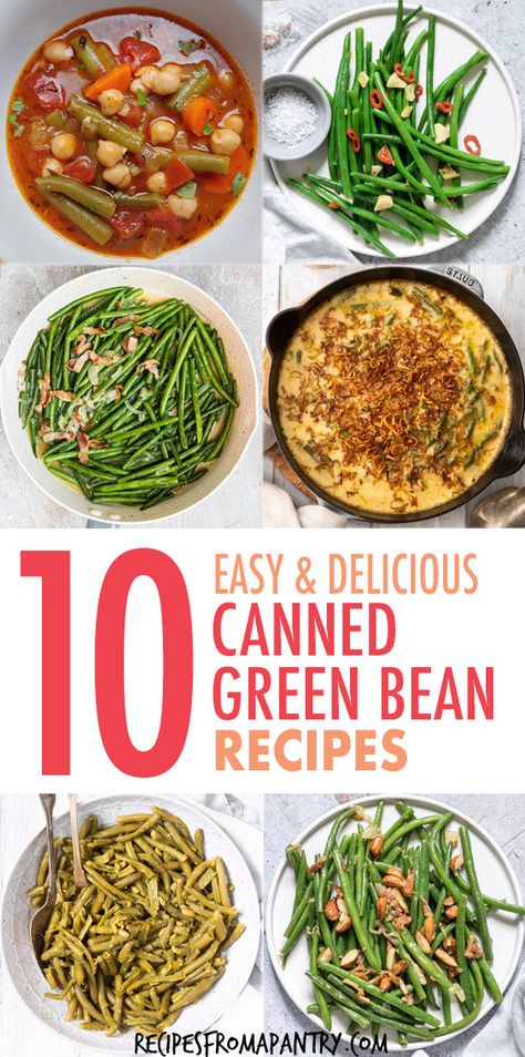 Canned French Style Green Bean Recipes, Canning Green Bean Recipes, How To Spice Up Canned Green Beans, Recipes Using Canned Vegetables, Can Vegetable Recipes, Leftover Green Beans Recipes, Canned Northern Bean Recipes, Canned French Green Bean Recipes, Easy Green Bean Side Dish