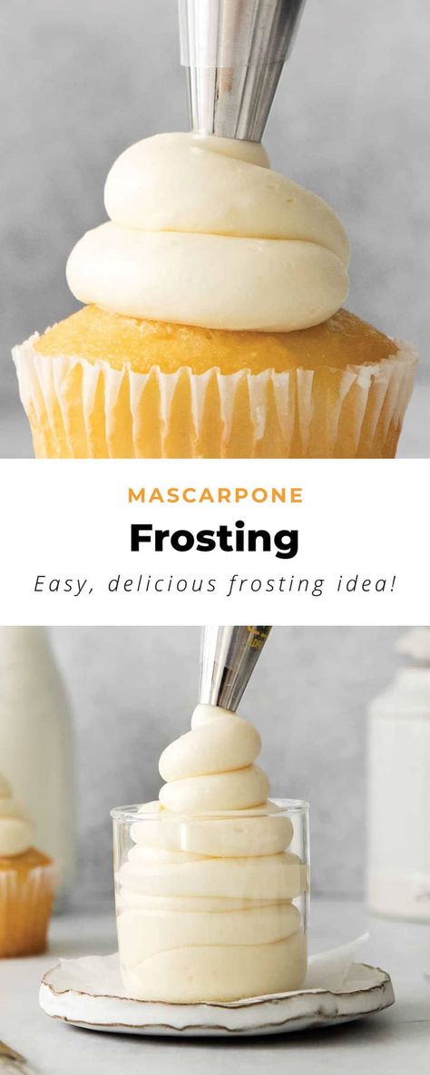 Mascarpone Frosting Cake, Marscapone Recipes, Bakery Frosting, Mascarpone Frosting Recipe, Icing Recipe For Cake, Mascarpone Buttercream, Italian Dinners, Mascarpone Filling, Mascarpone Recipes