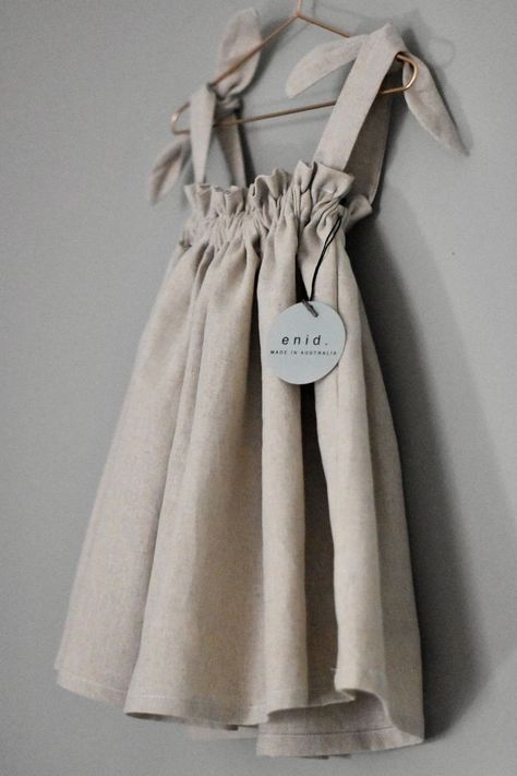 Linen Baby Dress, Vestidos Country, Dress Baby Girl, Kids Dress Wear, Kids Fashion Dress, Vestidos Vintage, Dress Cotton, Baby Outfits