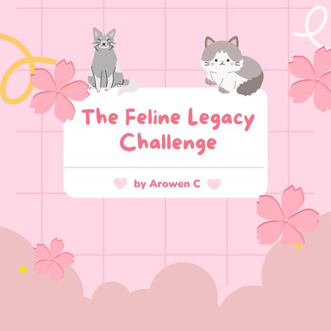 Feline Legacy Challenge Graphics Hello! I have finally had the time to make graphics for my legacy challenge! Here is a link to the original post. Some of the cats do not match the specific breeds m… Sims 4 Gnome Guide, Sims4 Challenge Ideas, Sims 4 Cas Challenge Ideas, Sims Legacy Challenge Base Game, Gameplay Ideas Sims 4, Sims4 Legacy Challenge, Base Game Sims 4 Legacy Challenges, Sims Legacy Challenge Ideas, Sims 4 Challenges Legacy