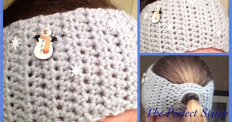 Crochet Socks Free Pattern, Ponytail Headband, Slouch Hats, Ear Warmer Pattern, Crochet Pony, Ponytail Hat Crochet, Pola Topi, Crochet Messy Bun, Hat Ponytail