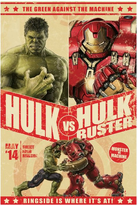 Hulk Vs Hulkbuster, Thor Poster, Thor Posters, Hulk Movie, Avengers Poster, Marvel Avengers Assemble, Boxing Posters, Avengers 2, Superhero Poster