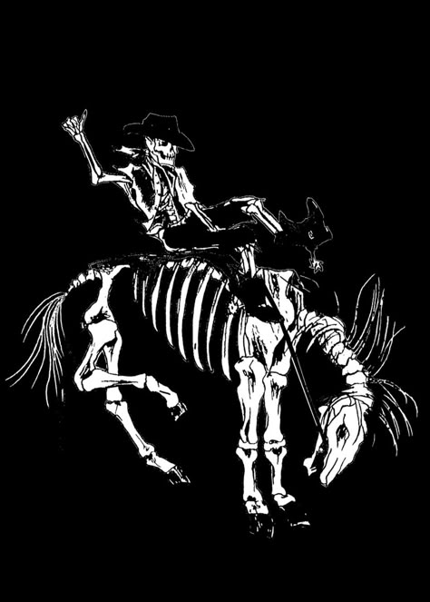 Horse & Rider Skeletons Western Aesthetic Wallpaper, Gary Allan, Cowboy Tattoos, Country Backgrounds, Western Artwork, Cowboy Aesthetic, Western Tattoos, Western Photography, Western Wallpaper Iphone