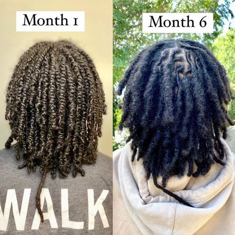 Kristen on Instagram: “Month 1 vs. Month 6 Still very much in awe at the changes my hair has made over the past 6 months. Subtle but so major. I can only…” Loc Goddess, Loc Journey, Loc Styles, Vision Board 2023, Change Me, Locs, 6 Months, My Hair, Dreadlocks