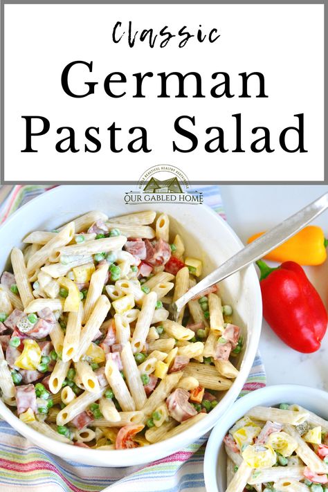 German Noodle Salad, German Wurst Salad, German Pasta Salad Recipes, German Pasta Recipes, German Macaroni Salad, German Salad Recipes, German Pasta Salad, German Potluck Dishes, German Salad