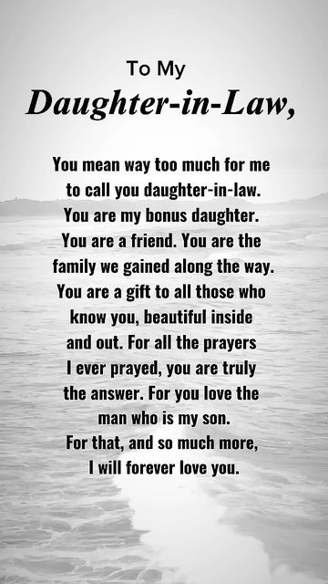 Daughter N Law Quotes, Letter To My Soon To Be Daughter In Law, Letter To My New Daughter In Law, Daughter In Law Quotes Love, Bible Verse For Daughter, Daughter In Law Quotes, Treasure Quotes, Letter To Daughter, Birthday Verses For Cards