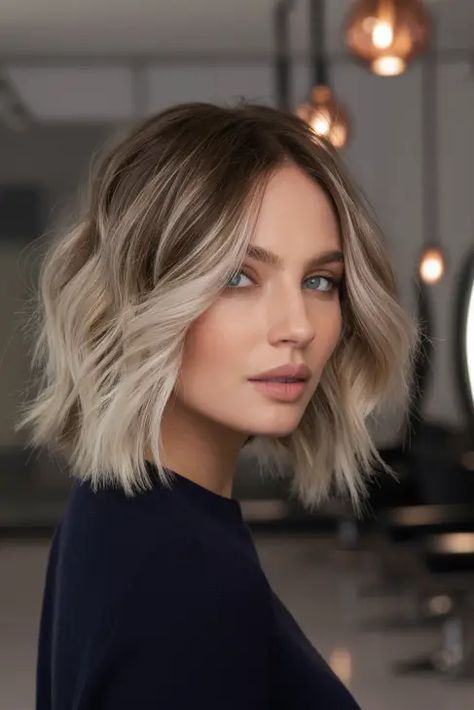 20 Ash Blonde Hair Color Ideas for 2025 – Highlights, Short Hair, and Cool Tones Medium Ash Balayage, Gray Bronde Balayage, Balayage Hair For Cool Skin Tone, Icy Blonde Highlights Short Hair, Cool Ash Blonde Hair Balayage, Thinning Hair Color Ideas, Winter Icy Blonde Hair, Ash Brown With Platinum Highlights, Ashy Blonde Balayage Short Hair